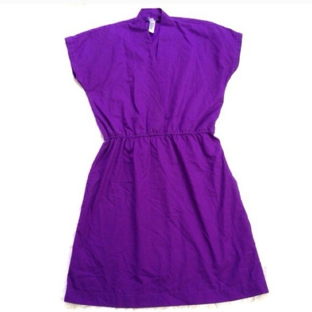 AMERICAN APPAREL Purple Cross-front Mini Dress